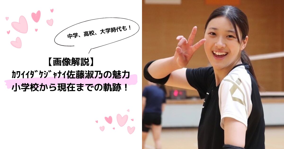 【画像解説】ｶﾜｲｲﾀﾞｹｼﾞｬﾅｲ佐藤淑乃の魅力｜小学校から現在までの軌跡！