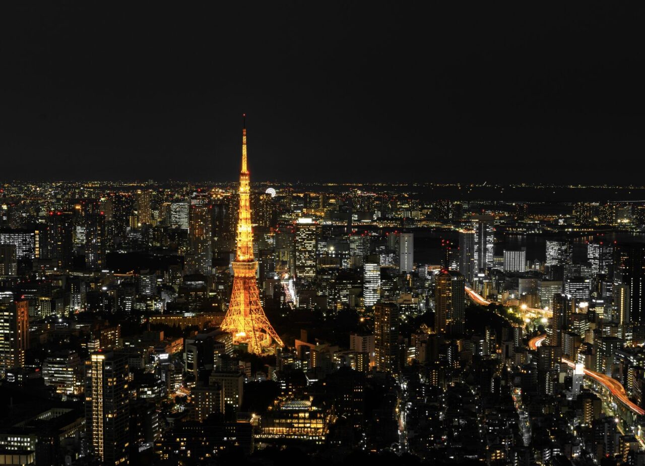 錦織さんの妻である山内舞さんが生活の拠点を置く東京の夜景イメージ